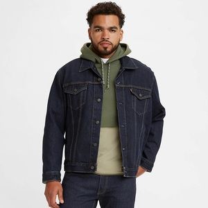 LEVI'S MEN'S TRUCKER DENIM JEAN JACKET 100% COTTON  72334-0023 NAVY LARGE